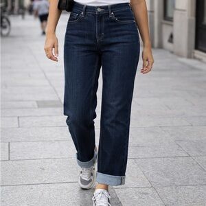 NWT Santana Jeans size 12 , Mid Rise, Straight Leg, Dark Blue Denim Jeans